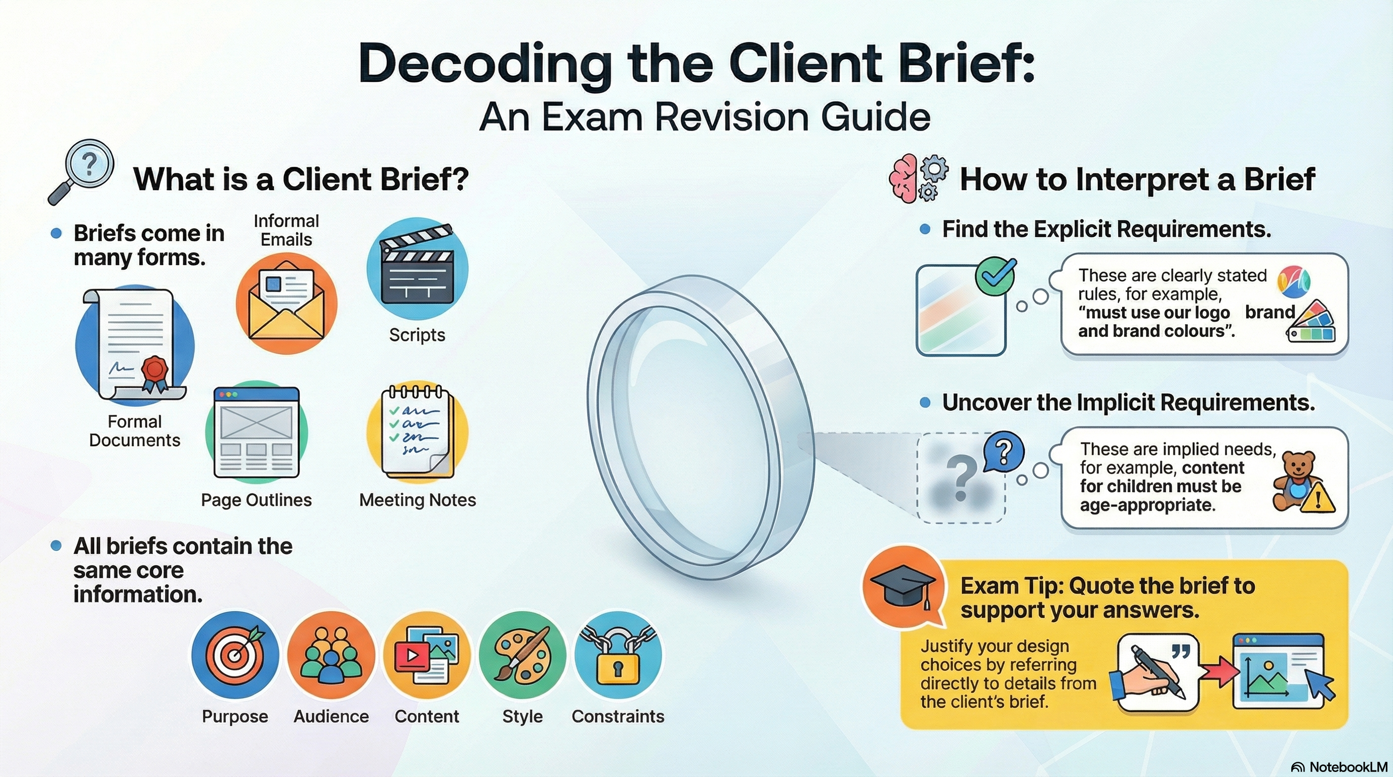 Client brief formats infographic