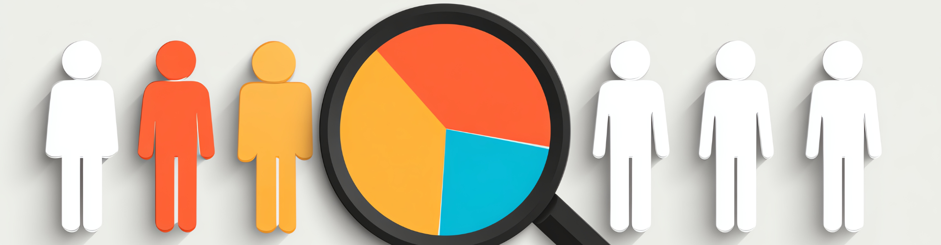 Different audience groups by age, lifestyle and interests