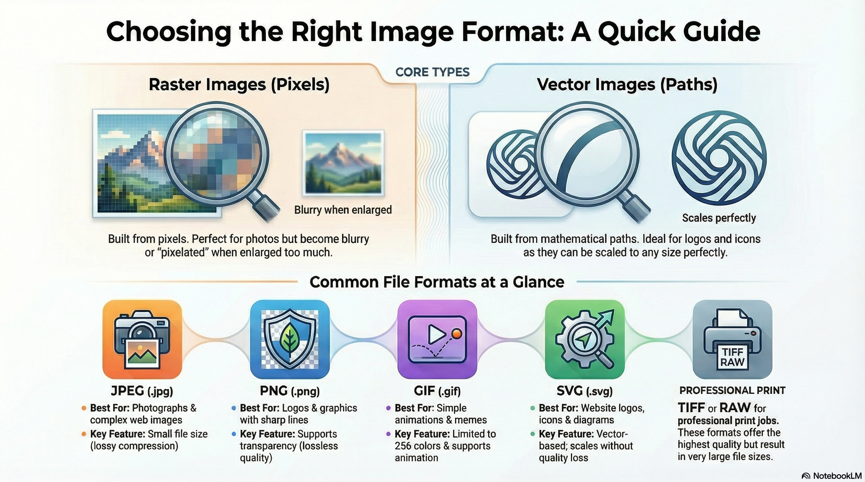 Infographic summarising Image Files key knowledge